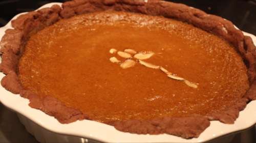 chocolate crusted pumpkin pie