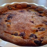 french crustless cherry custard pie